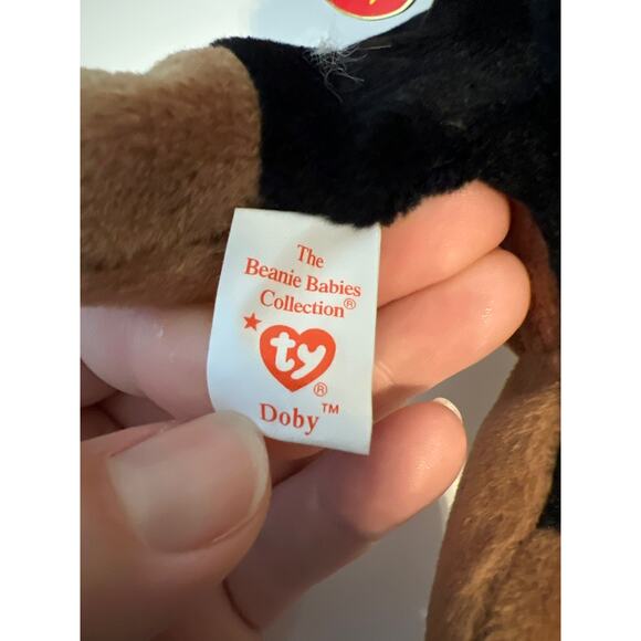 TY Beanie Baby Doby Doberman Dog PE Pellets Vintage Collectible - Picture 6 of 7